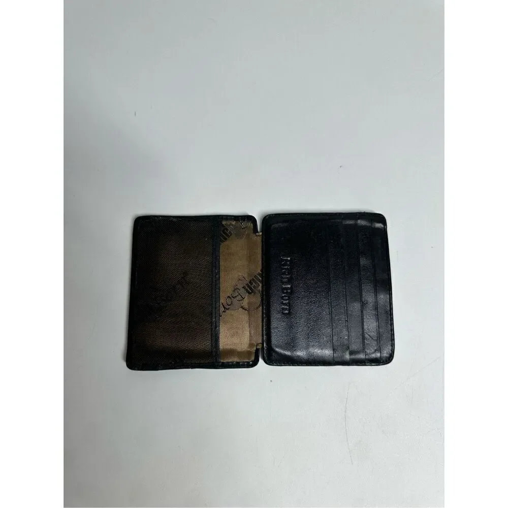Rich Born Black Leather 12 Slides Cardholder ID Holder